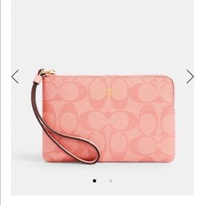 Corner Zip Wristlet In Signature Canvas